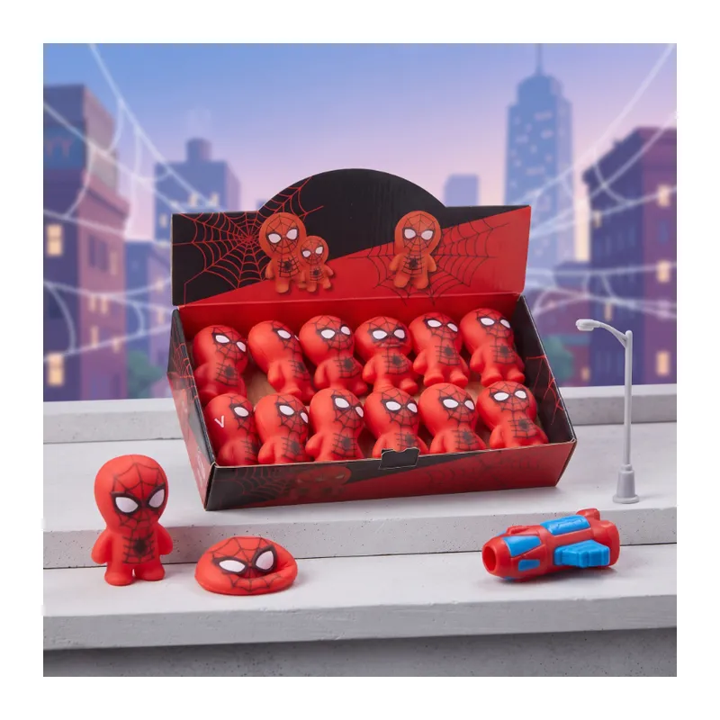 Spider-Man Tasarımlı Squishy - 12'li Paket - Yumuşak Oyuncak