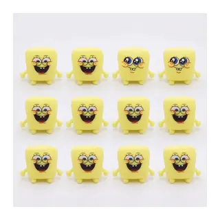 Sünger Bob Tasarımlı Squishy - 12'li Paket - Yumuşak Oyuncak - Farklı Model