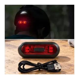 Kırmızı LED Kask Flaşörü - USB Şarjlı - Kask Aydınlatma Işığı