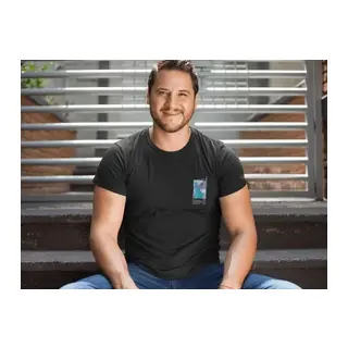 Erkek Bisiklet Yaka Baskılı Oversize T-Shirt - Siyah