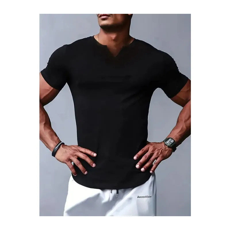 Erkek Kısa Kollu V Yaka Süprem T-shirt