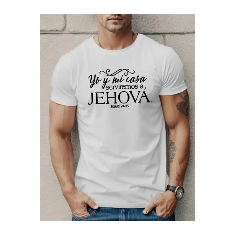 Erkek Jehova Baskılı Süprem T-shirt