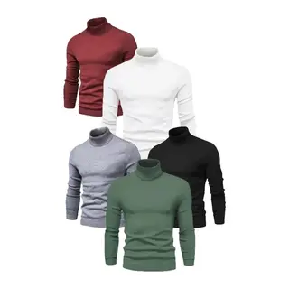 5 Adet Unisex Kaşkorse Boğazlı Full Likralı Fitilli Body Kazak