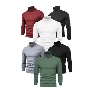 6 Adet Unisex Kaşkorse Boğazlı Full Likralı Fitilli Body Kazak