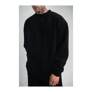 Uzun Kol Bisiklet Yaka Basic SweatShirt - Siyah