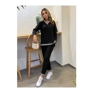 Kadın Yeni Sezon Uzun Kollu Ribana Detay Ikili Takım
