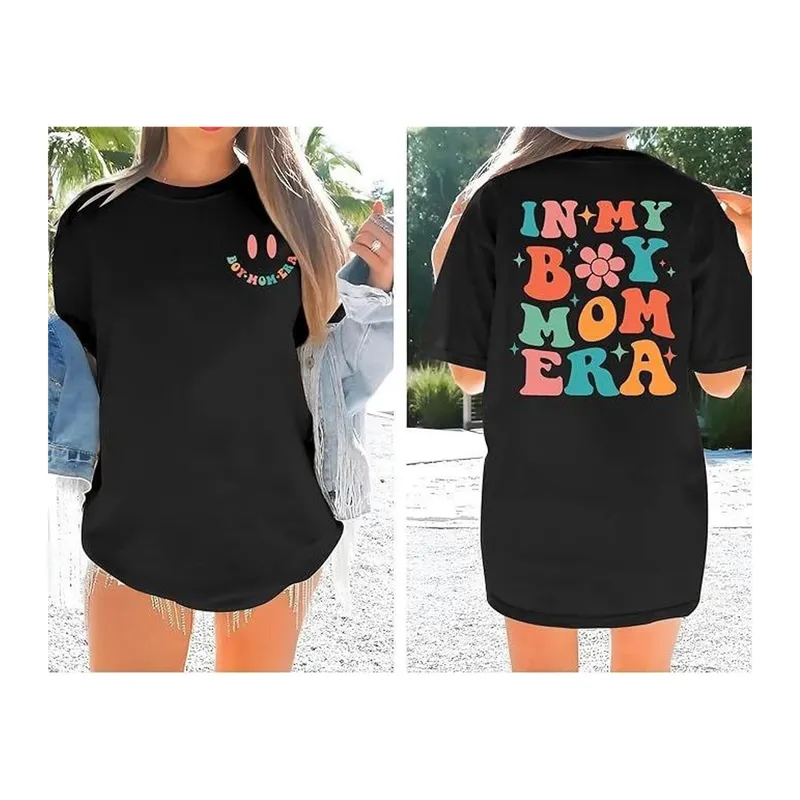Bisiklet Yaka Kısa Kol Baskılı T-shirt - Siyah