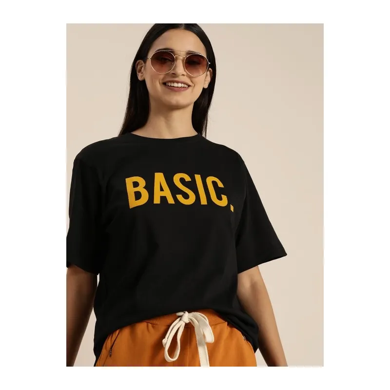 Baskılı T-shirt - Siyah