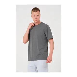 Erkek 24/1 Düz A Kalite Oversize T-shirt - Antrasit