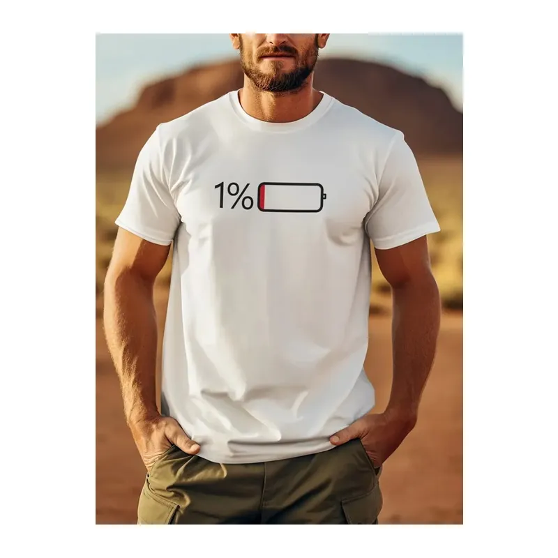 Baskılı Oversize Bisiklet Yaka T-shirt - Beyaz