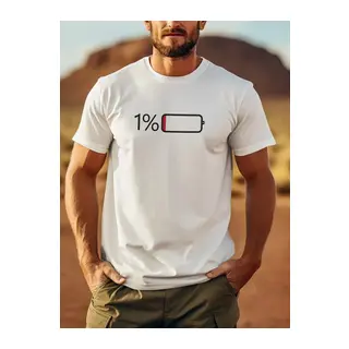Baskılı Oversize Bisiklet Yaka T-shirt - Beyaz