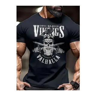 Baskılı Oversize Bisiklet Yaka T-shirt - Siyah