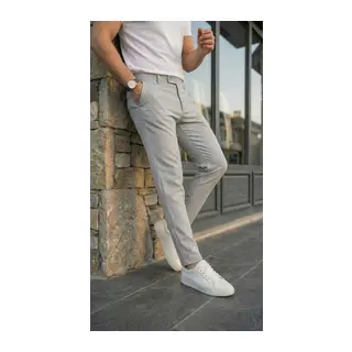 Erkek Slim Fit Dilli Kumaş Pantolon