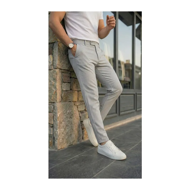 Erkek Slim Fit Dilli Kumaş Pantolon