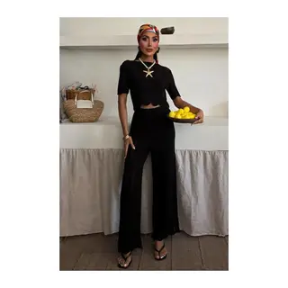 Triko Bluz Pantolon İkili Takım 10084-025