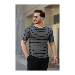 Erkek Petek Desenli Kısa Kollu T-shirt