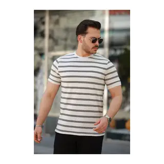 Erkek çizgili Kısa Kollu T-shirt