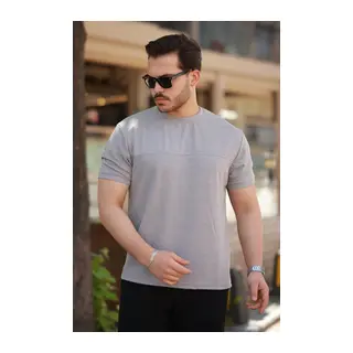 Erkek Oversize Bisiklet Yaka Kısa Kollu T-shirt
