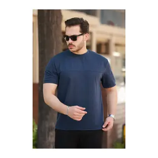 Erkek Oversize Bisiklet Yaka Kısa Kollu T-shirt