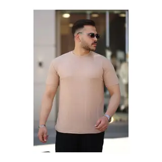 Erkek Ağaç Kabuğu Desenli Kısa Kollu T-shirt