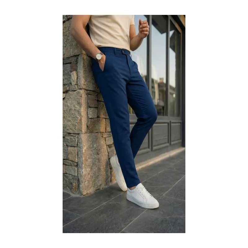 Erkek Slim Fit Dilli Kumaş Pantolon