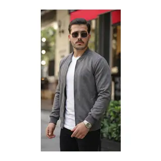 Erkek Scuba Süet Kumaş Bomber Hırka