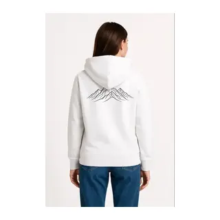 Nihilist Penguen Özel Tasarım Oversize Kapüşonlu Sweatshirt - Beyaz