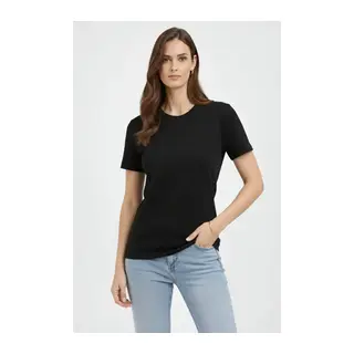 Bisiklet Yaka Tişört Regular Kalıp Basic Pamuklu Günlük Kullanım T-shirt - Siyah