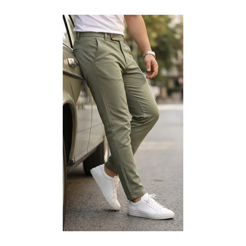 Erkek Slim Fit Dilli Kumaş Pantolon
