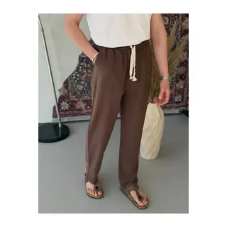 Erkek İthal Yıkamalı Keten Pantolon