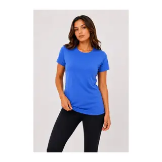 Basic Tişört Bisiklet Yaka Kısa Kol Günlük Yazlık Slim Fit T-Shirt - Mavi
