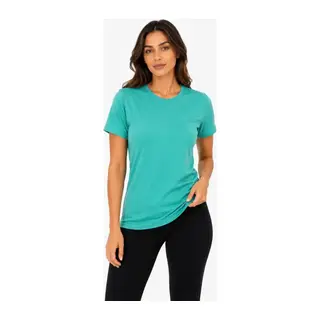 Basic Tişört Bisiklet Yaka Kısa Kol Günlük Yazlık Slim Fit T-Shirt - Su Yeşili