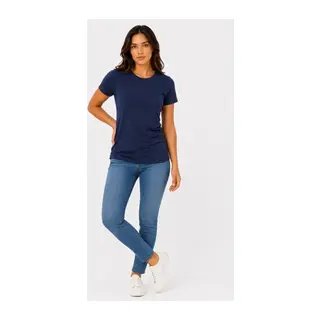 Basic Tişört Bisiklet Yaka Kısa Kol Günlük Yazlık Slim Fit T-Shirt - Lacivert