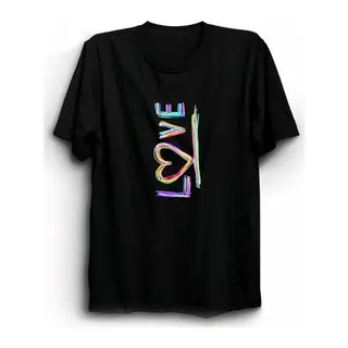 14 Şubat Sevgililer Günü Love Baskılı Oversize Bisiklet Yaka T-shirt - Siyah