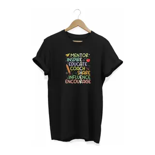 24 Kasım Öğretmenler Günü Hediye Temalı Oversize Bisiklet Yaka T-shirt - Siyah