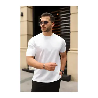 Erkek Kolları Dar Kesim Rahat Kalıp Basic Tişört