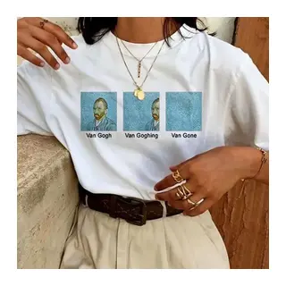 Unisex Baskılı Oversize T-Shirt - Beyaz