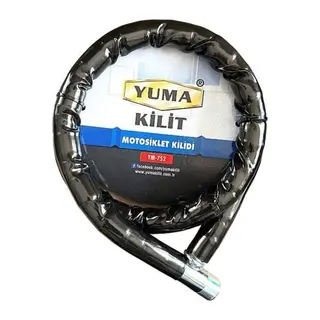 Yuma Ym-752 Motorsiklet Kilidi Anahtarlı Körüklü Siyah (Boy: 120cm-çap: 22mm)