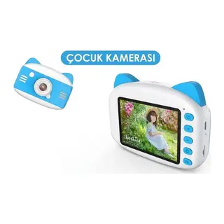 X900 Dijital Çocuk Fotoğraf Makinesi Selfie Kamera 3.5 İnç Dijital Çocuk Kamerası 1080p (mavi)