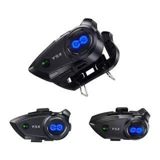 Y5x Rgb Işıklı Intercom 5 Kişi Bağlantılı 1000mah Motosiklet Bluetooth Kulaklık Seti