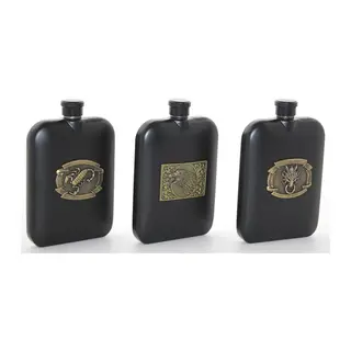 Paslanmaz Çelik Kabartmalı Tekli 6 Oz Matara Alk2666