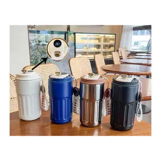 Askılı Ve Derece Göstergeli Vakumlu Mug - 500 Ml Modern Kahve Termosu Alk3136
