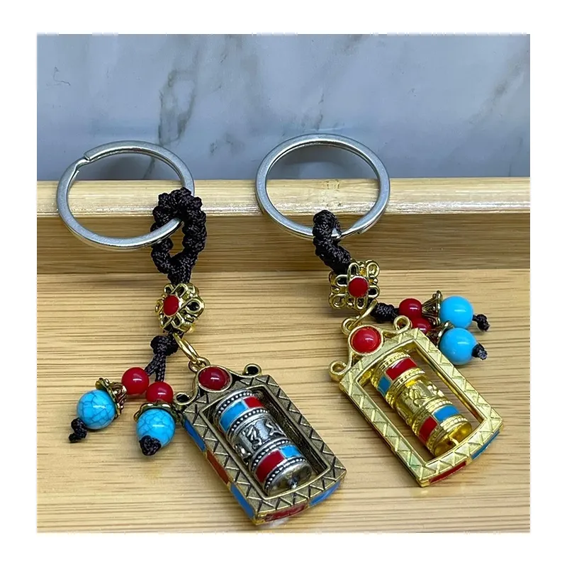 Metal Feng Shui Şans Çarkı Anahtarlık Alk4459