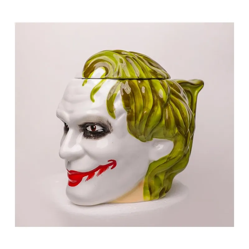 3d Kapaklı Joker Tasarımlı Porselen Kupa Bardak Alk4516