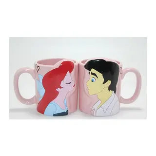 Küçük Deniz Kızı Ariel Ve Prens Eric 3d Çift Kupa Bardak Seti Alk4537