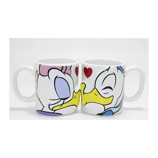 Donald Ve Daisy Duck 2'li Öpüşen Çift Kupa Bardak Seti Alk4539