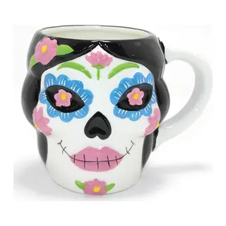 Day Of The Dead Şeker Kurukafa Tasarımlı 3d Seramik Kupa Bardak Alk4893