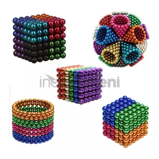 Renkli 216 Mıknatıs Neocube Mıknatıs 5mm Neodyum