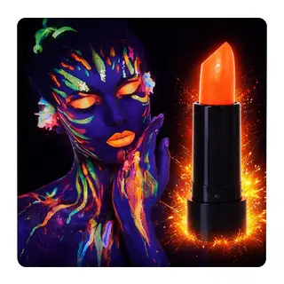 Uv Neon Turuncu Ruj – Karanlıkta Parlayan Makyaj Boyası
