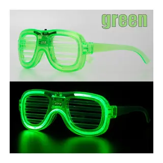 Yeşil Led Işıklı Parti Gözlüğü – Neon Glow Şerit Gözlük 3 Modlu
